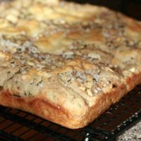 multigrain focaccia bread with herbs and garlic