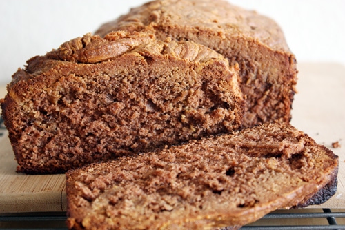 slices of chocolate peanut butter swirl bread