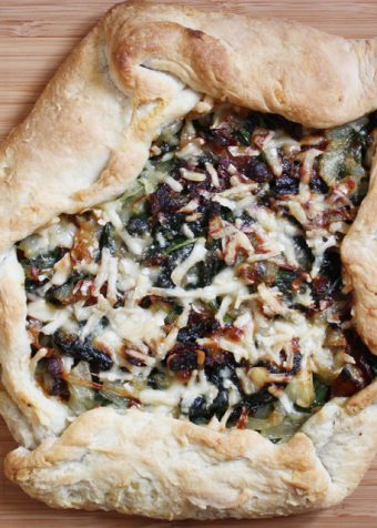 Bacon, Spinach and Onion Galette