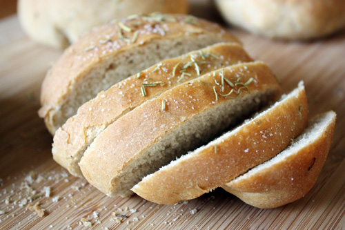 slices of rosemary peasant bread