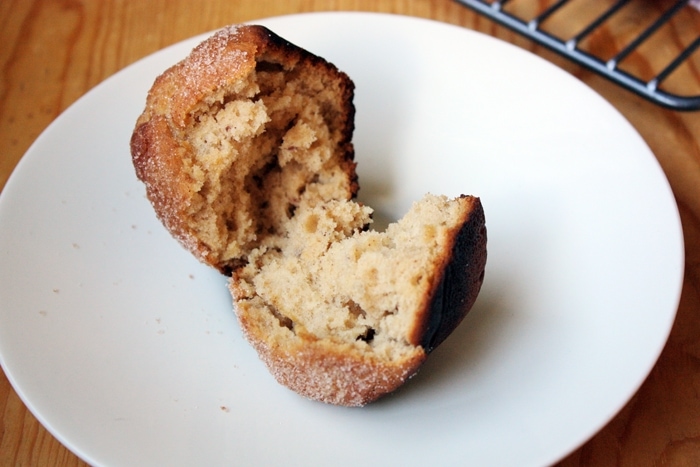cider doughnut muffin on plate
