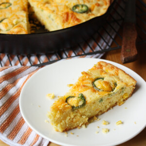 Jalapeno Cheddar Skillet Cornbread.