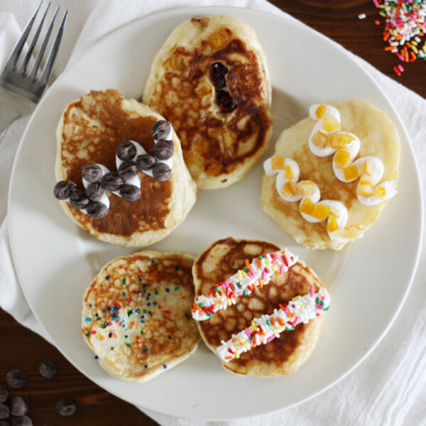 Easter Egg Pancakes.