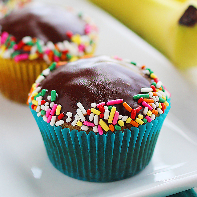 ChocolateGlazed Banana Bread Muffins Girl Versus Dough
