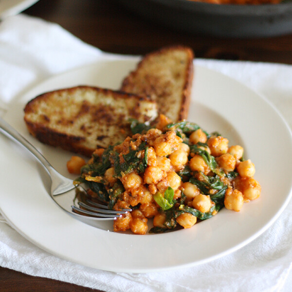 Spinach-Chickpea Saute.