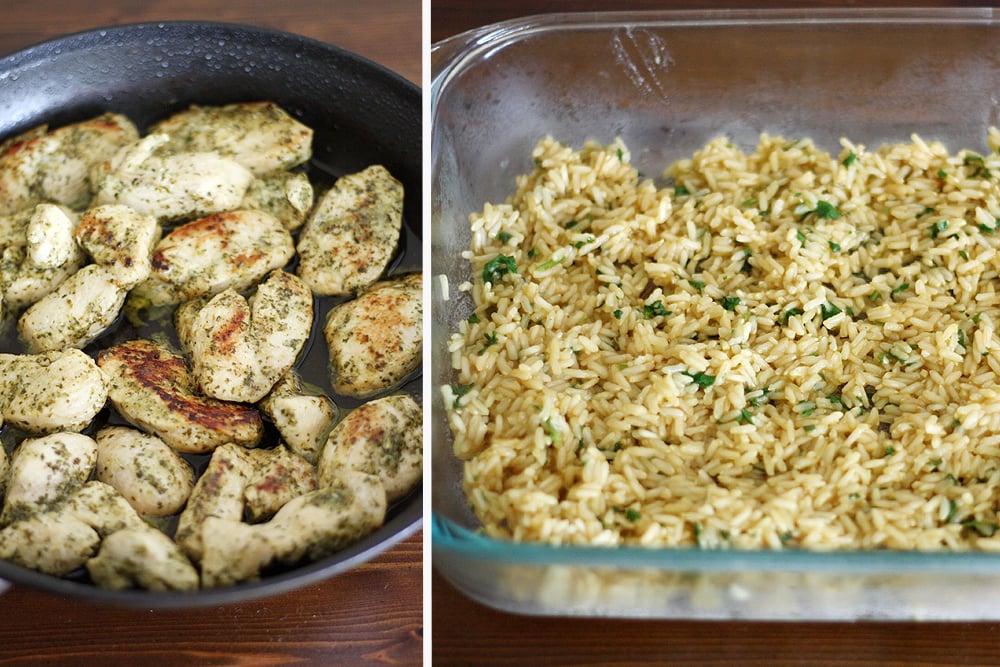 cooking chicken to add to cilantro lime chicken bake