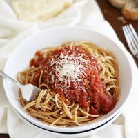 bowl of spaghetti