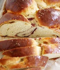 fig raspberry challah bread