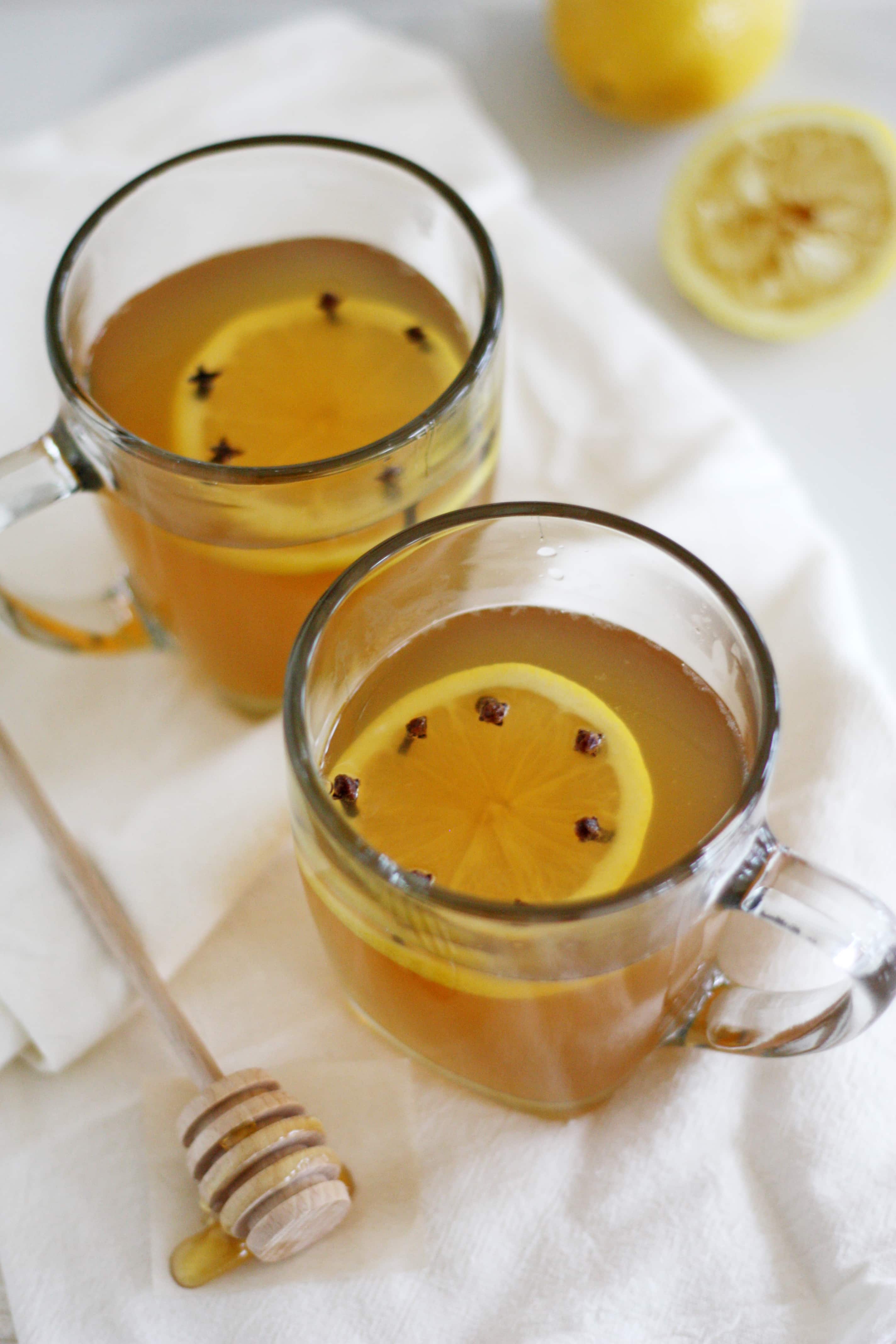 classic hot toddy cocktails on table