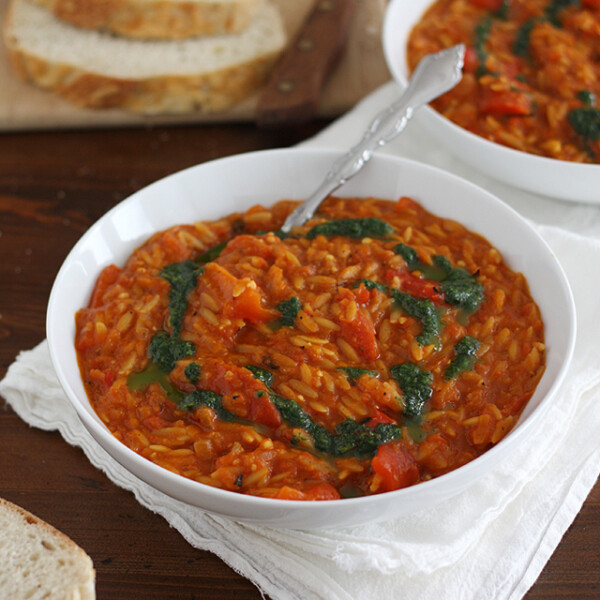 Chunky Red Pepper Soup.
