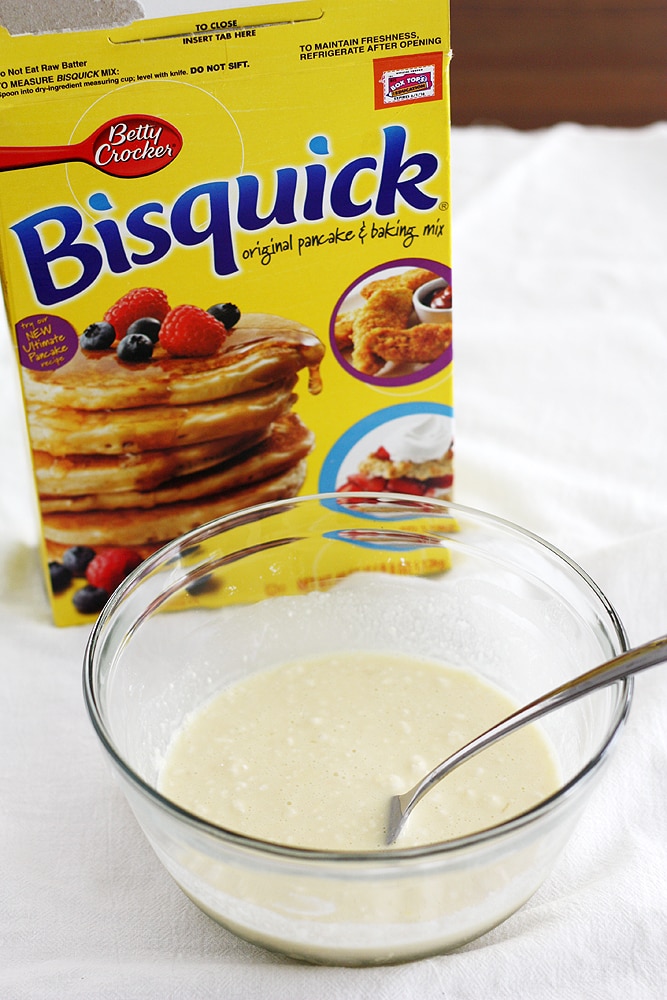 bisquick mix in bowl