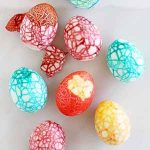 crackled easter eggs.