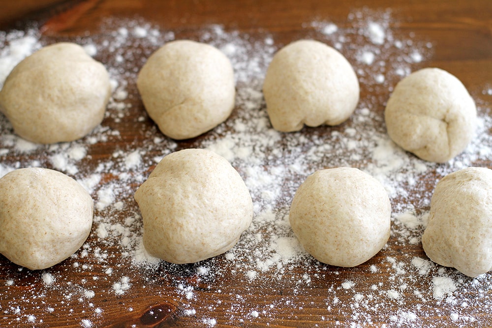 homemade soft flatbread dough balls