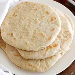 homemade soft flatbread.