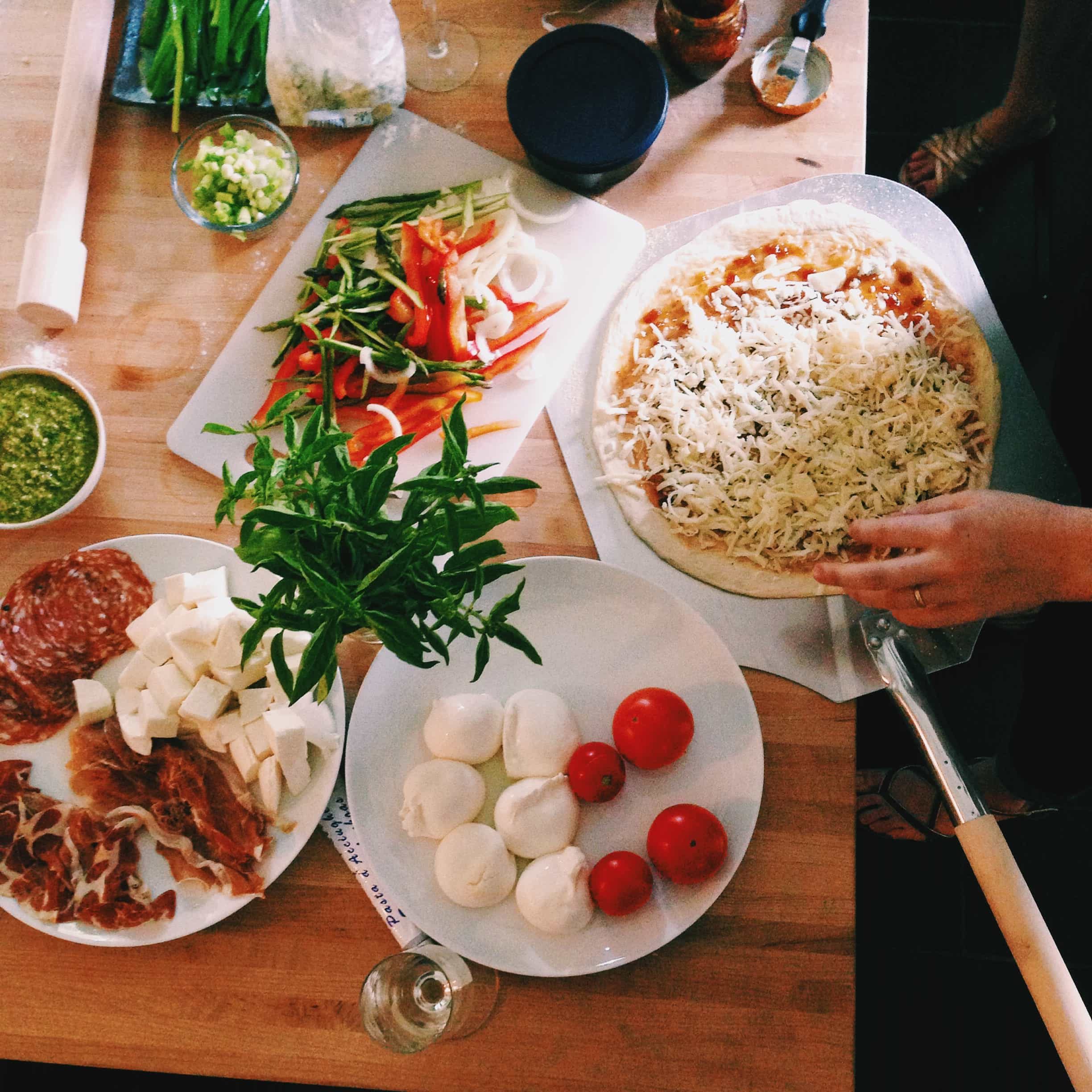 food on table at a party