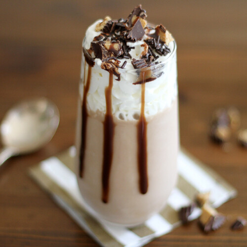 Bourbon Maple Peanut Butter Cup Milkshakes | Girl Versus Dough