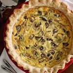 shallot mushroom quiche.