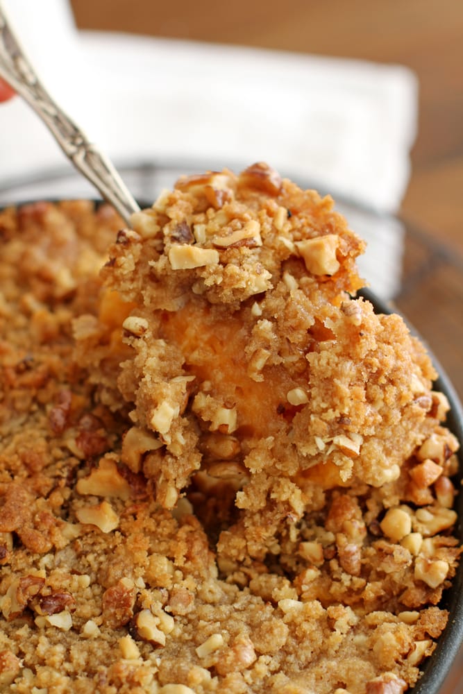 spoonful of sweet potato casserole