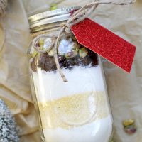 cherry coconut pistachio biscotti gift jar