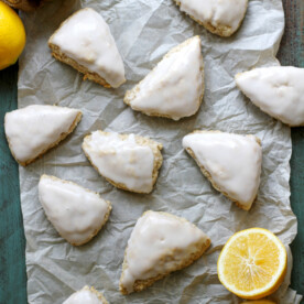 mini meyer lemon coconut scones.