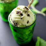 matcha mint cookies and cream ice cream.