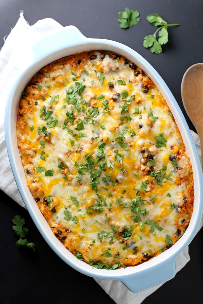 baked cheesy mexican couscous casserole