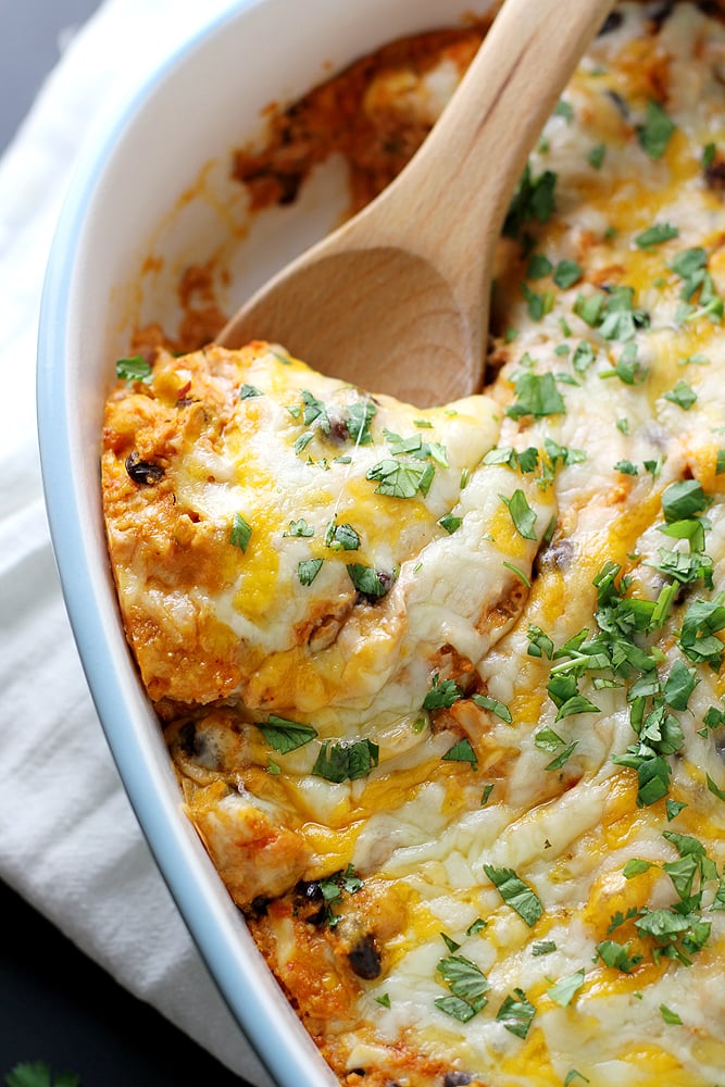 spoonful of cheesy mexican couscous casserole
