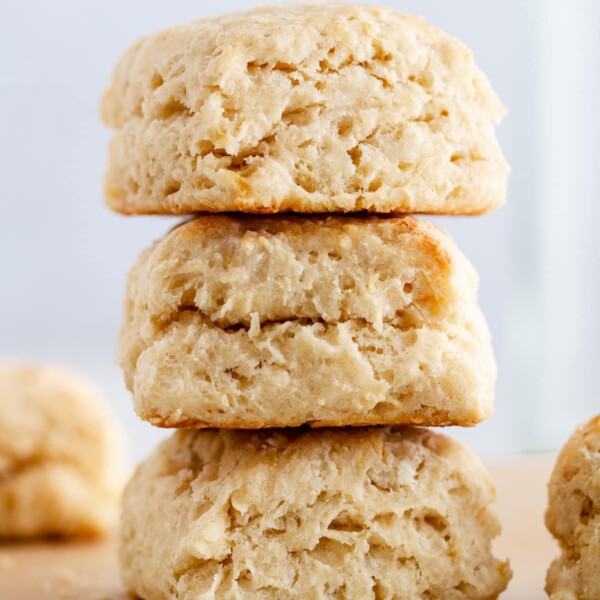 a stack of southern buttermilk biscuits.