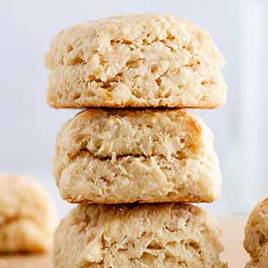 a stack of southern buttermilk biscuits.