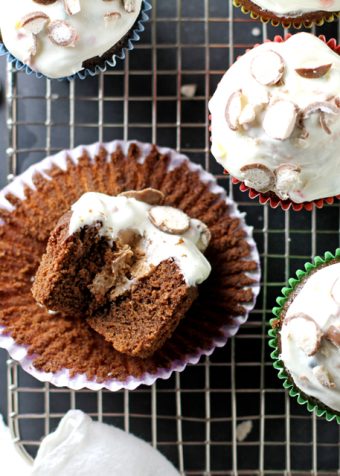malted chocolate cupcakes