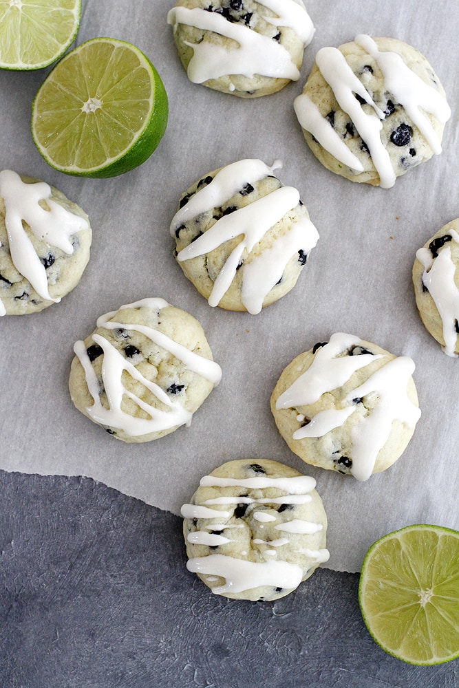 blueberry lime cream cheese cookies