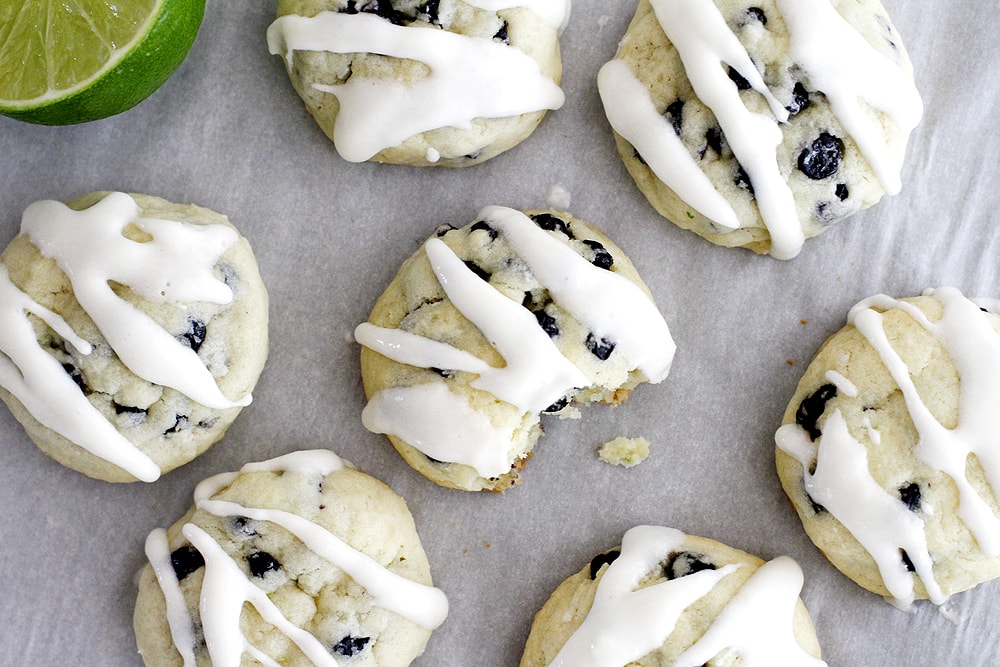 blueberry lime cream cheese cookies