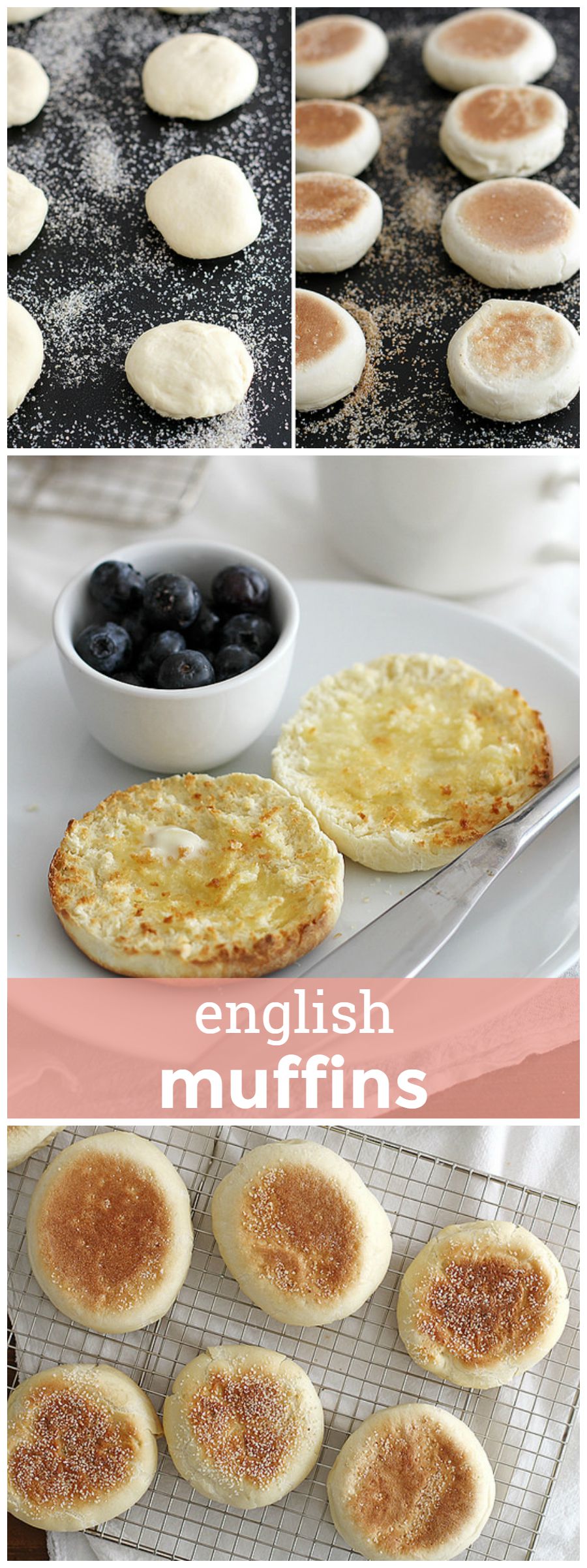 English Muffins -- All the nooks and crannies for butter, jam, etc. all made from scratch! www.girlversusdough.com @girlversusdough