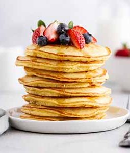 fluffy coconut flour pancakes stack