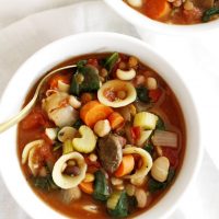 bean soup in a bowl