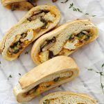 cauliflower mushroom stromboli.