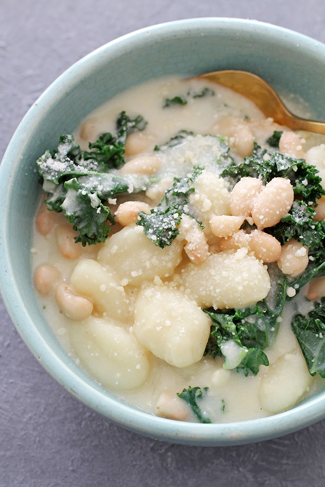 parmesan garlic gnocchi in bowl