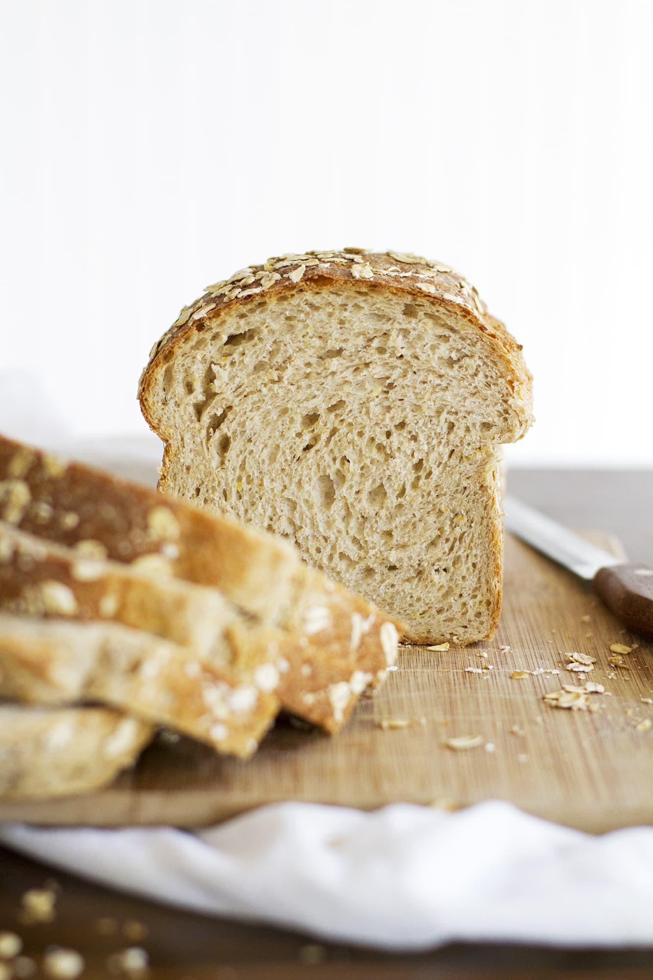 multigrain sandwich bread on cutting board