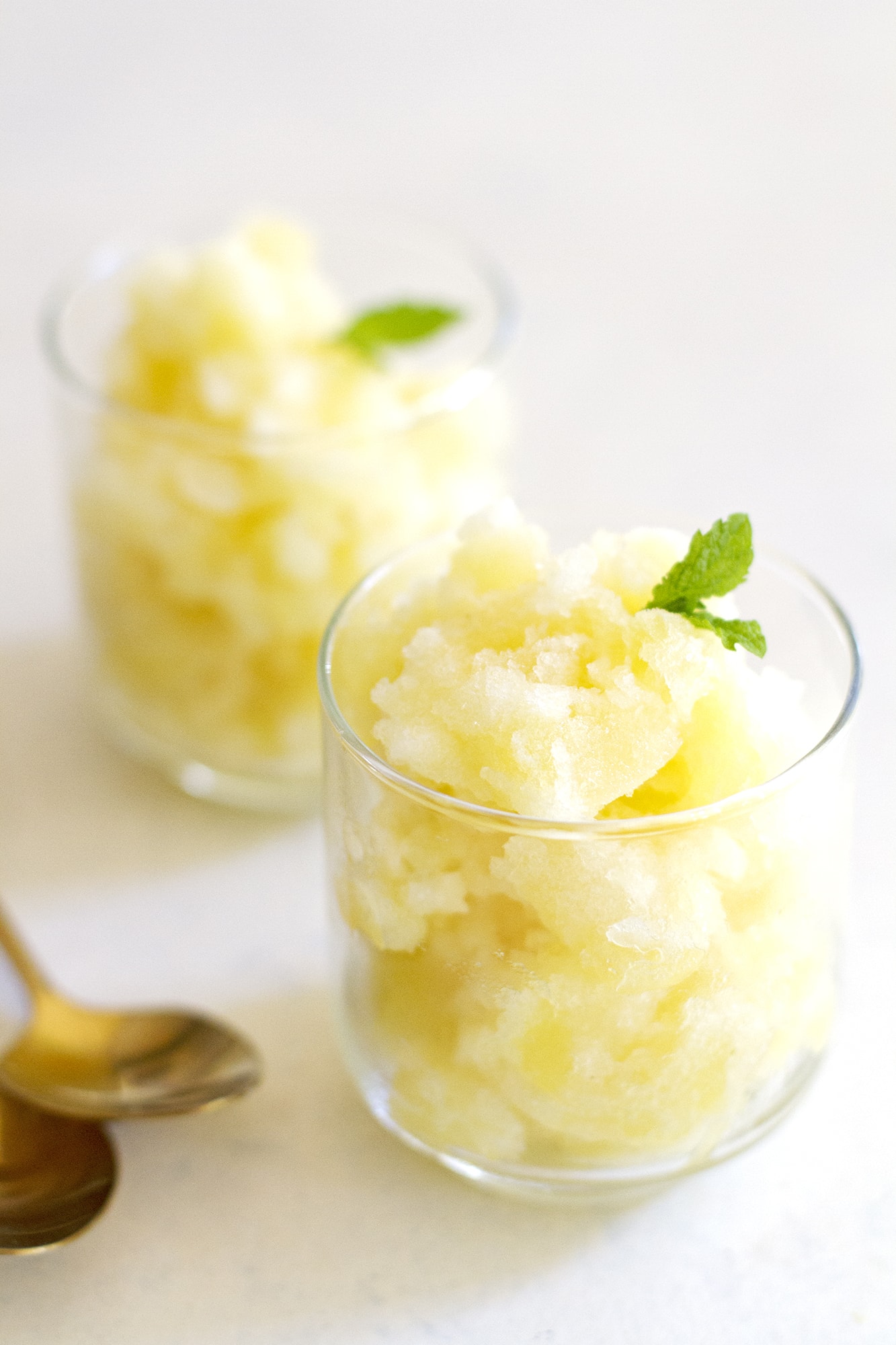 pineapple mint granita cocktails