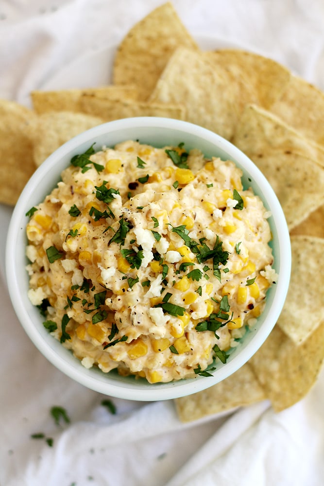 slow cooker mexican grilled corn dip
