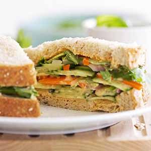 spicy Thai veggie sandwich.
