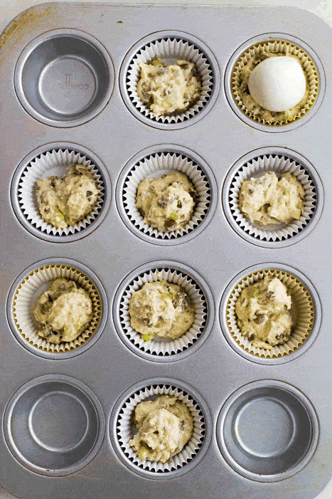breakfast egg and cheese muffins in muffin pan
