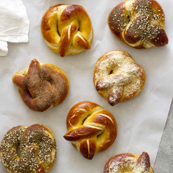 homemade soft pretzels.