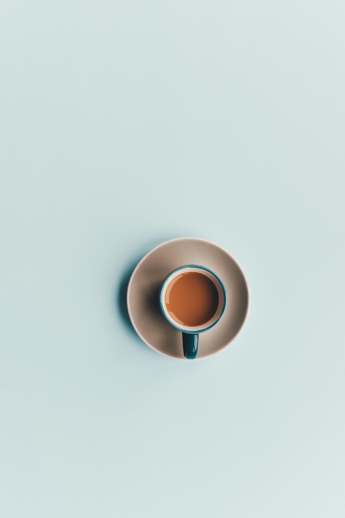 coffee cup on blue background