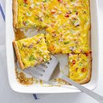 Denver omelette crescent bake in dish.