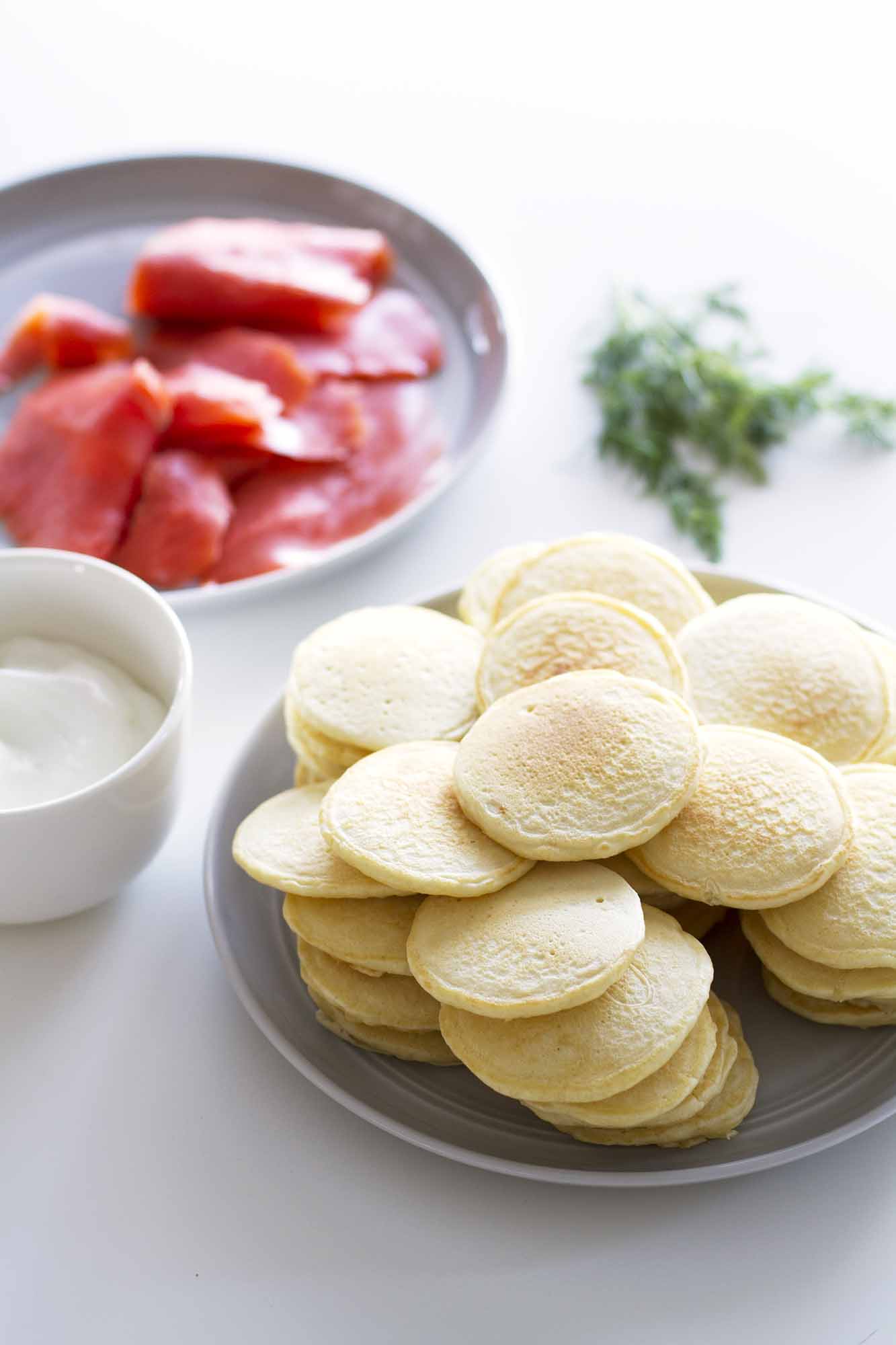 mini pancakes on a plate