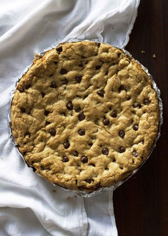giant chocolate chip cookie