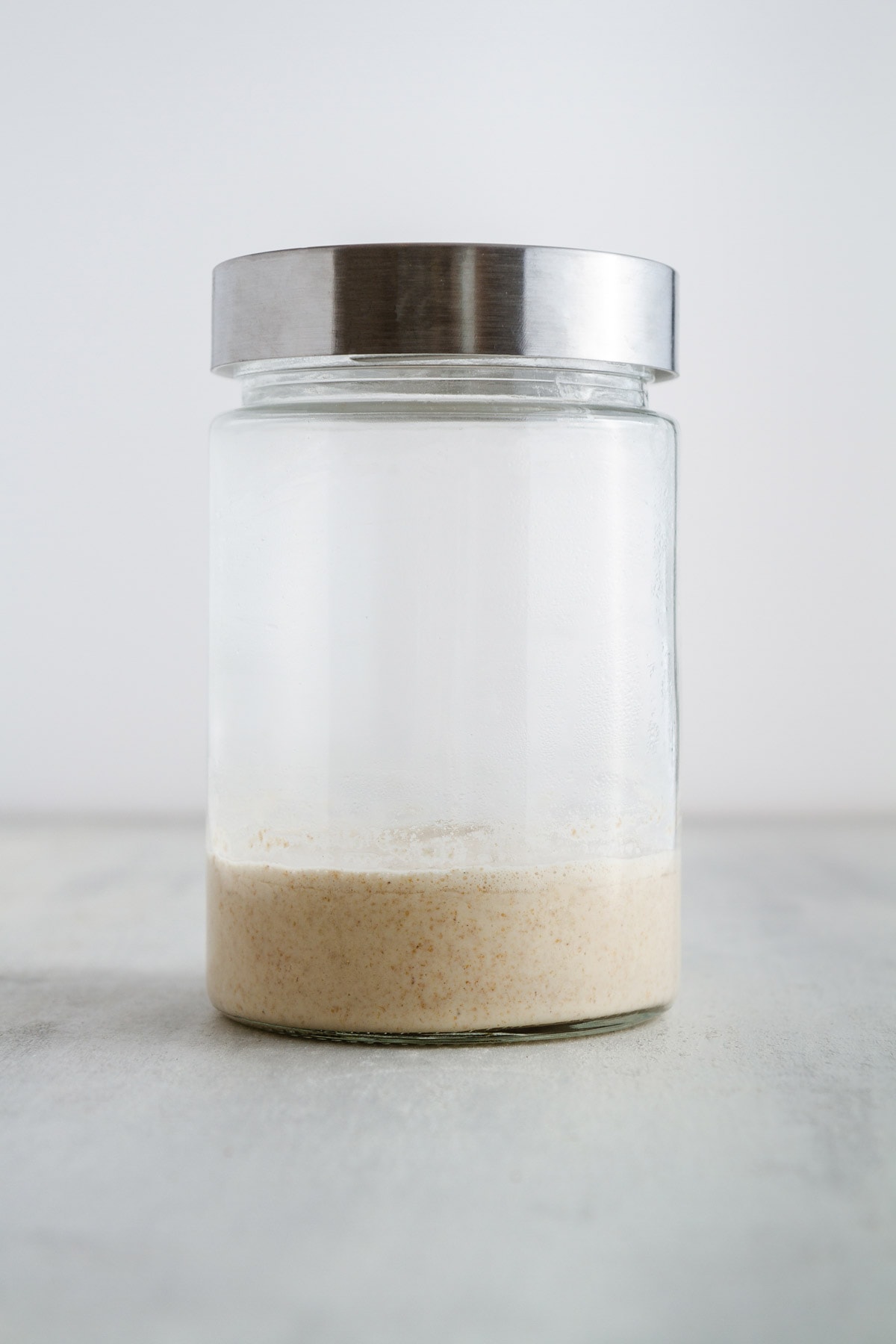 sourdough starter in a jar