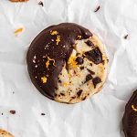 chocolate orange shortbread cookie.