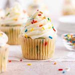 funfetti cupcake on a surface
